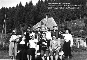COLO JEUNE FRANCE 1953 troupe theatrale du Malade Imaginaire